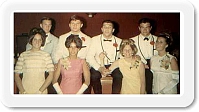  Malibu Beach Club - 1967 Prom 1st row-Gail Cawfield, Karen Fisher, Bonnie Durand, Nancy Macko  2nd row-Dusty Riedman, Tom Greco, James Raguseo, John Pinto photo John Pinto